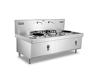 電磁雙頭雙尾小炒爐 尺寸:2200x1100x800+450mm